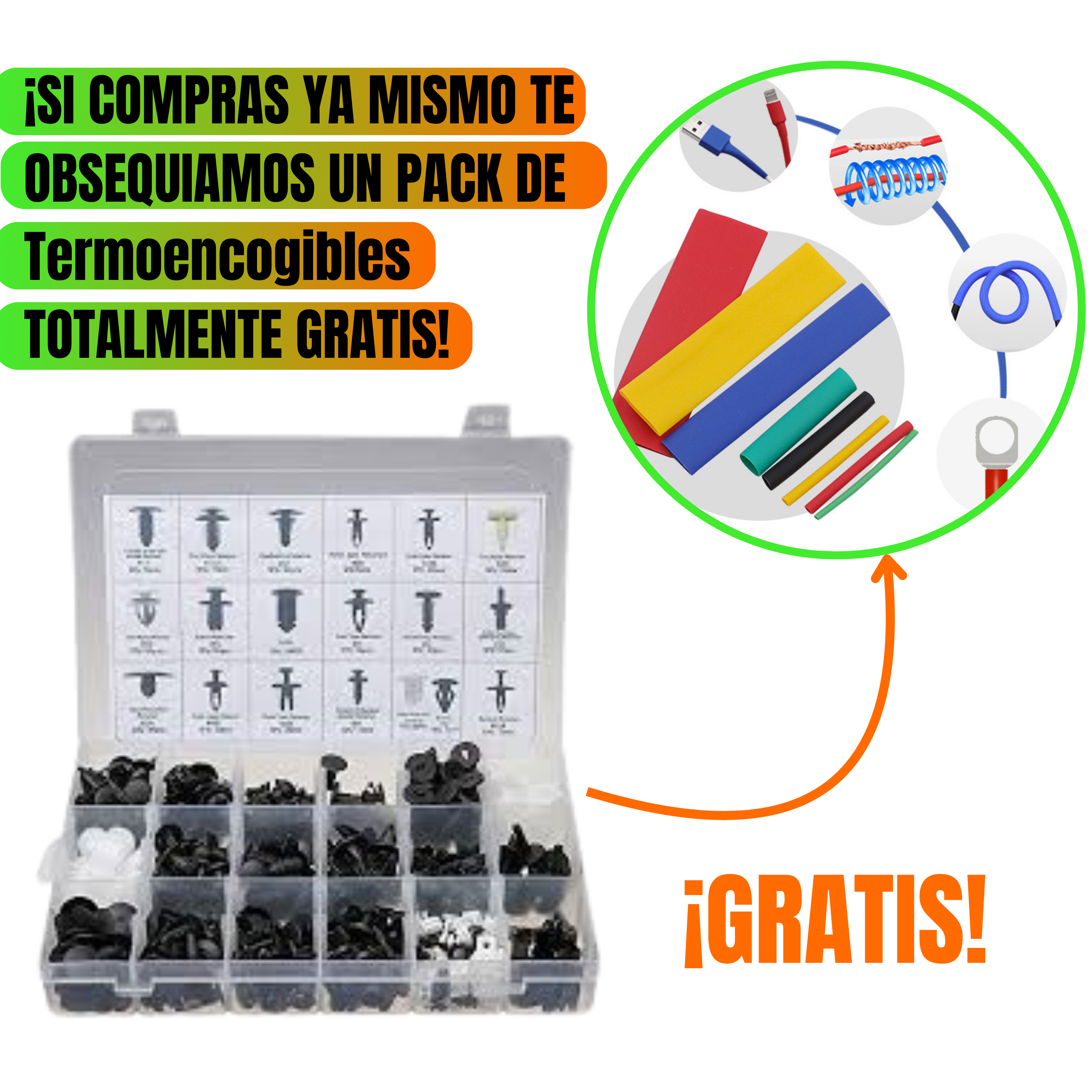 ✨ ¡LLEVA 100 PINES REFORZADOS POR SOLO Q150 Y OBTÉN 10 PROTECTORES TERMOENCOGIBLES DE REGALO + ENVÍO GRATIS! ✨